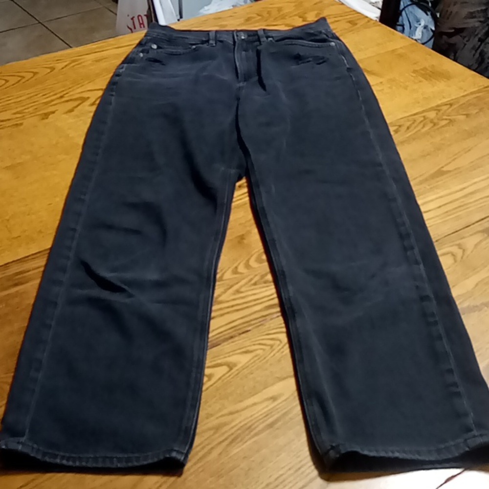 AMERICAN EAGLE Womens JEANS 6 FADED BLACK DENIM Pants Preowned Casual